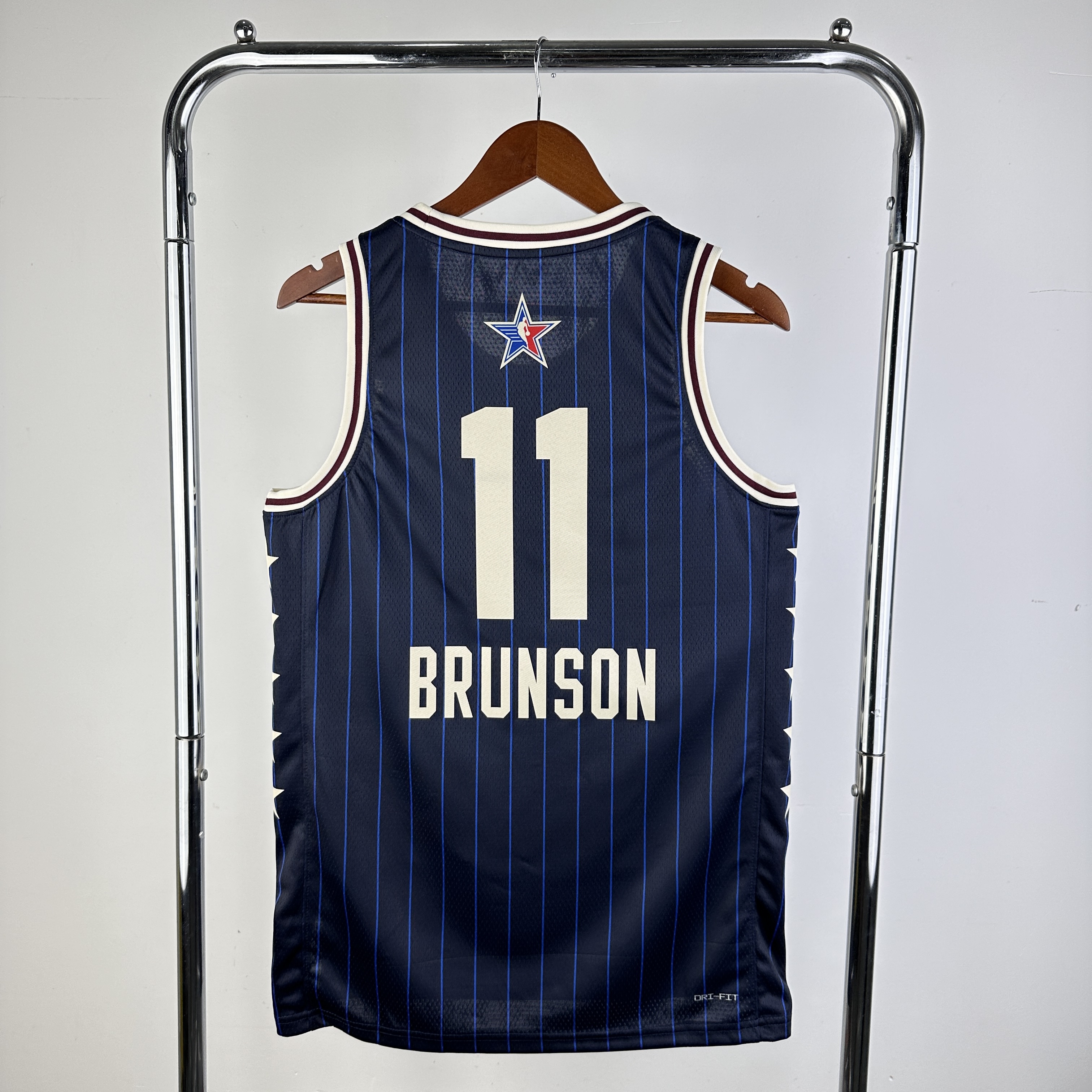 Men All-star season #11 Brunson Blue Stripe 2024 NBA Jersey